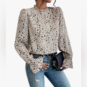 Women's Floral Print L/S Top